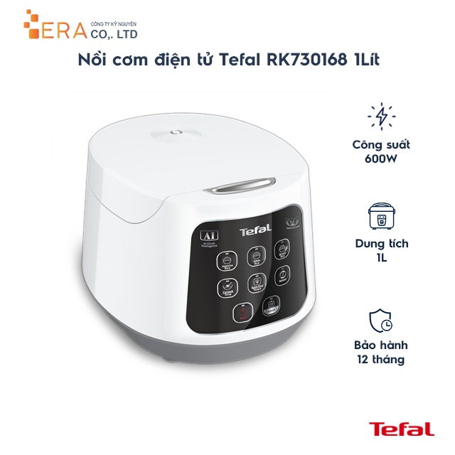 [Mã ELHADEV giảm 4% đơn 300K] Nồi cơm điện tử Tefal RK730168 1Lít