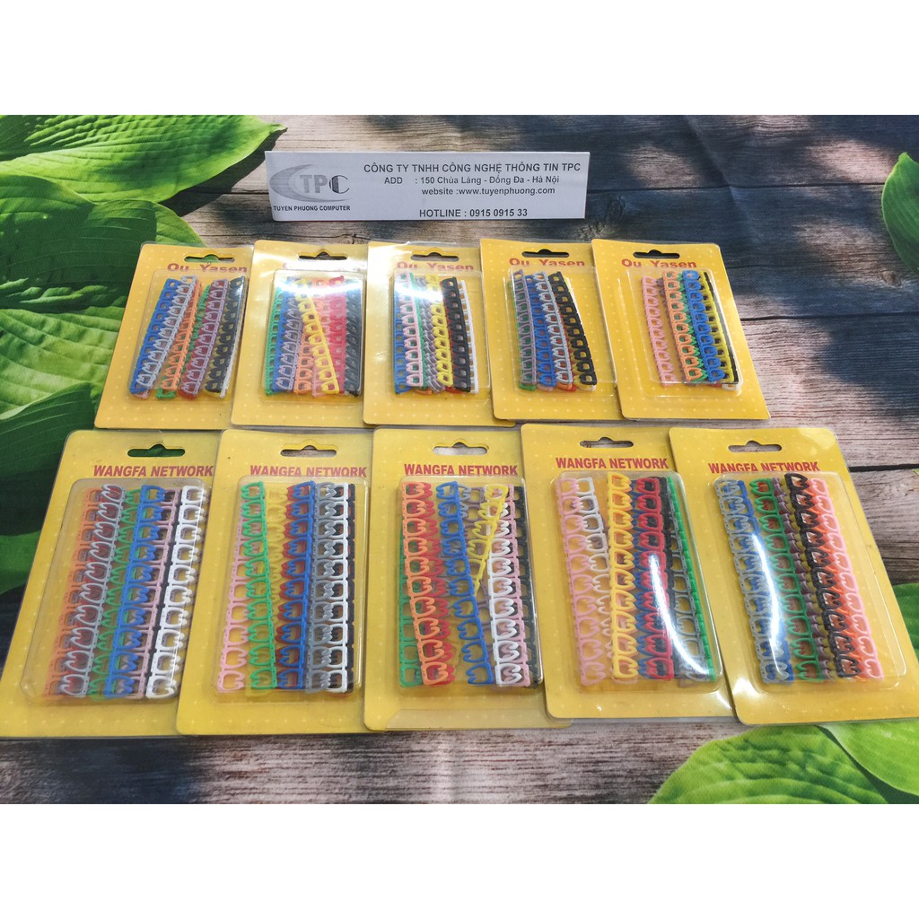 Vòng đánh dấu dây mạng Cat5/Cat6 nhiều màu giá rẻ