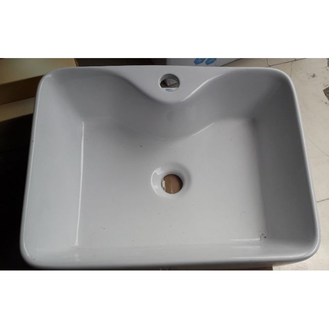 Lavabo men sứ Đặt Bàn dạng vuông tròn