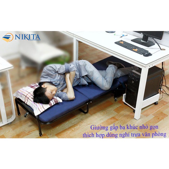 Giường gấp ba khúc Nikita kích thước 65,75,90 và 110cm ngồi tựa như sofa,BH 12 tháng, giảm 20k phí vận chuyển | BigBuy360 - bigbuy360.vn