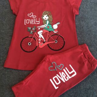 Combo bộ cotton bé gái size 8-12