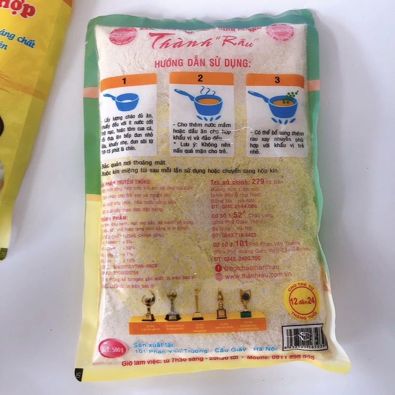 Bột gạo mịn, gạo hạt vỡ Thành Râu cho bé ăn dặm, nấu bột ngọt, bột mặn cho bé