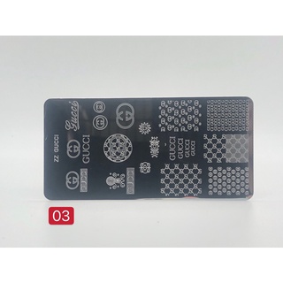 Khuôn in Nail mẫu thương hiệu kim loại - Ann933233