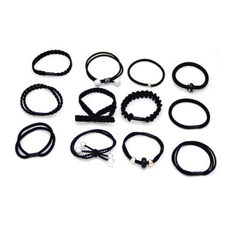 Sét 12 dây buộc tóc Hàn Quốc, chun cột tóc thời trang