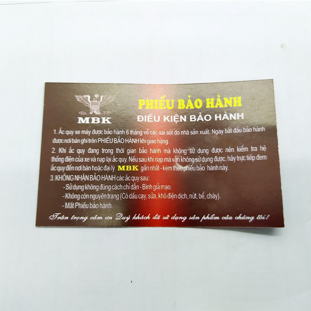 Bình ắc quy khô xe máy THAILAND mã 12N5L-BS,kích thước 120x60x125mm, bảo hành 12 tháng