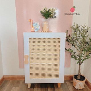 [ Ảnh thật ] Tủ trang trí cánh mây, tủ giày cho bé bằng gỗ cánh mây, tủ decor chụp ảnh bằng gỗ