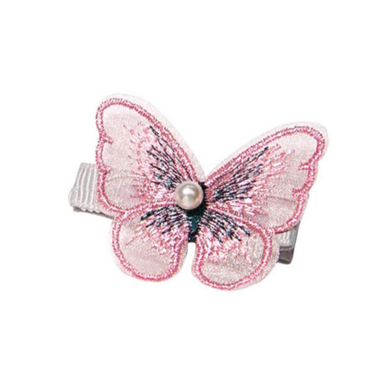Kẹp tóc hình bướm đính hạt ngọc trai thời trang