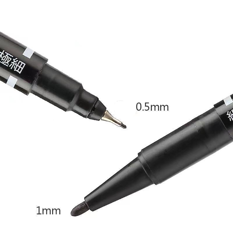 Bút Lông Đánh Dấu Hai Đầu Nhỏ Màu Đen Dùng Vẽ Tranh Cho Học Sinh cái bút bút highlight Bút mực bút lông dầu bút lông thiên long