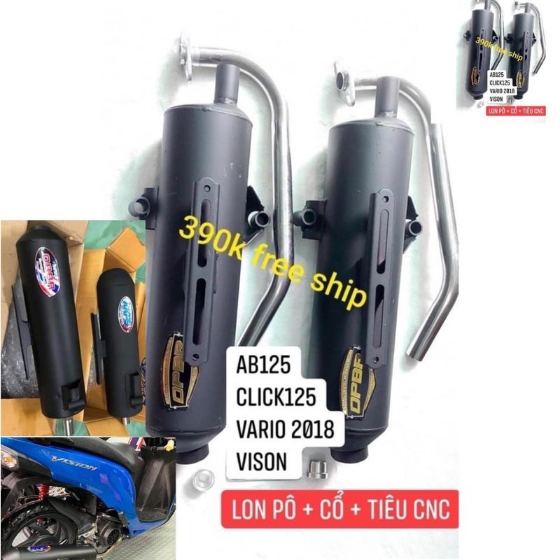 ( tặng tiệu bô cnc )Pô độ orpr dành cho vario click125 pcx ab125 vison