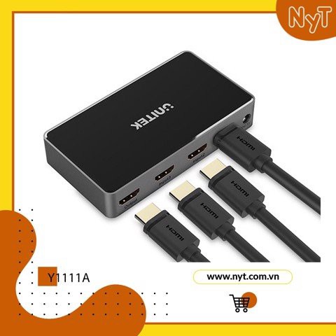 UNITEK V1111A  - Bộ Gộp HDMI 3 vào 1 - KVM HDMI 3 Vào 1 Ra Cao Cấp