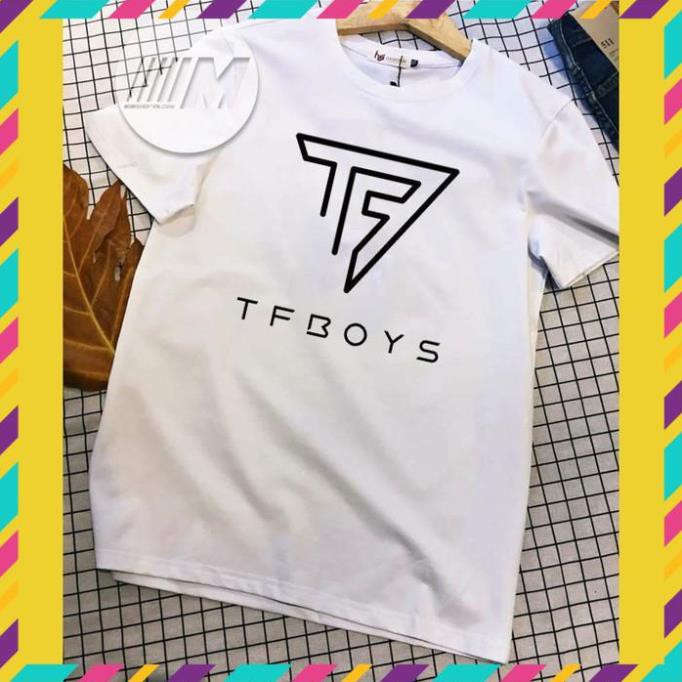 SALE- Áo thun trắng logo nhóm thần tượng TFBOYS vải dày mịn cao cấp - đẹp nhất