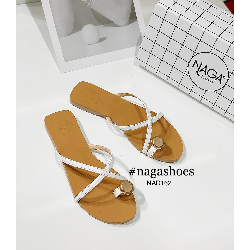 DÉP NAGASHOES QUAI CHÉO XỎ NGÓN ĐÍNH ĐÁ NAD162