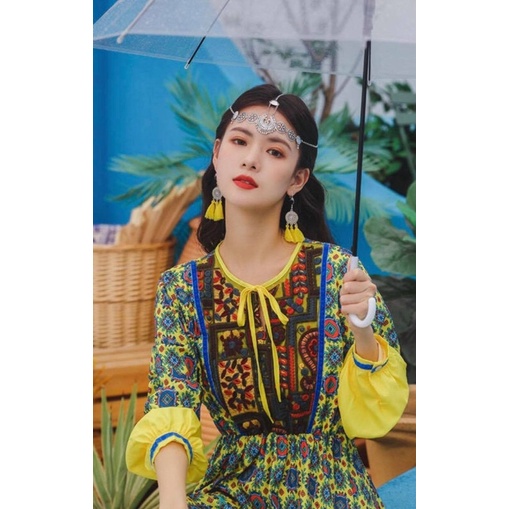 Khuyên tai đi biển, bông tai tuarua phong cách bohomien dáng tròn nhỏ xinh