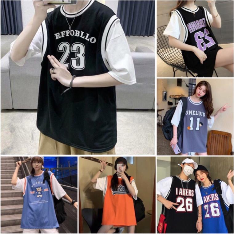 Áo Thun Nam Nữ Unisex Tay Lỡ Số 23, Áo Phông Tay Lỡ Unisex Form Rộng Oversize Kiểu Dáng Thể Thao *
