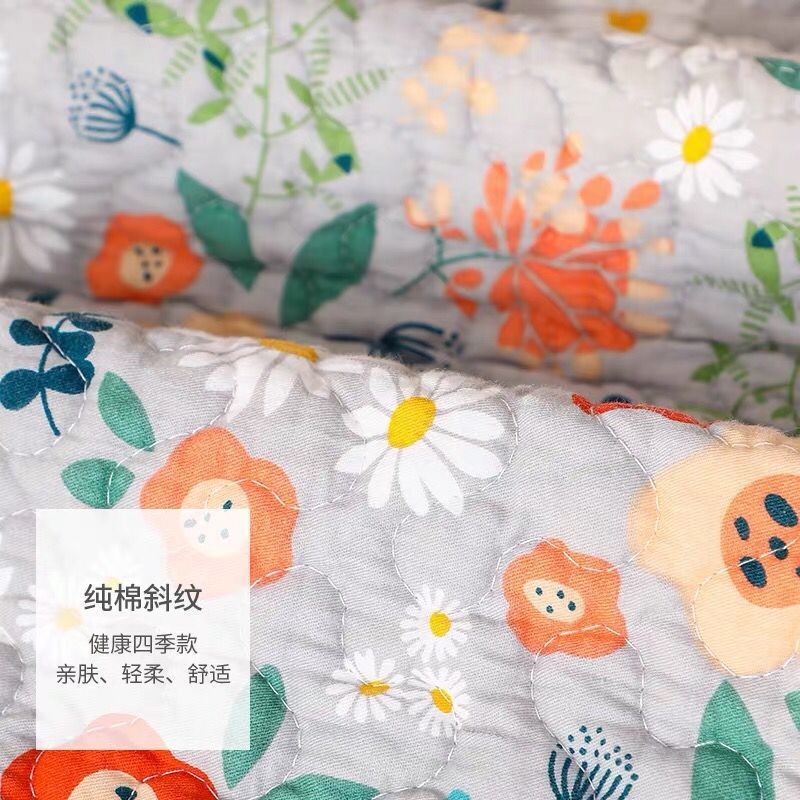 Thảm trang trí sofa, đặt may, thảm đa năng, 100% cotton, Hoa cỏ mùa xuân