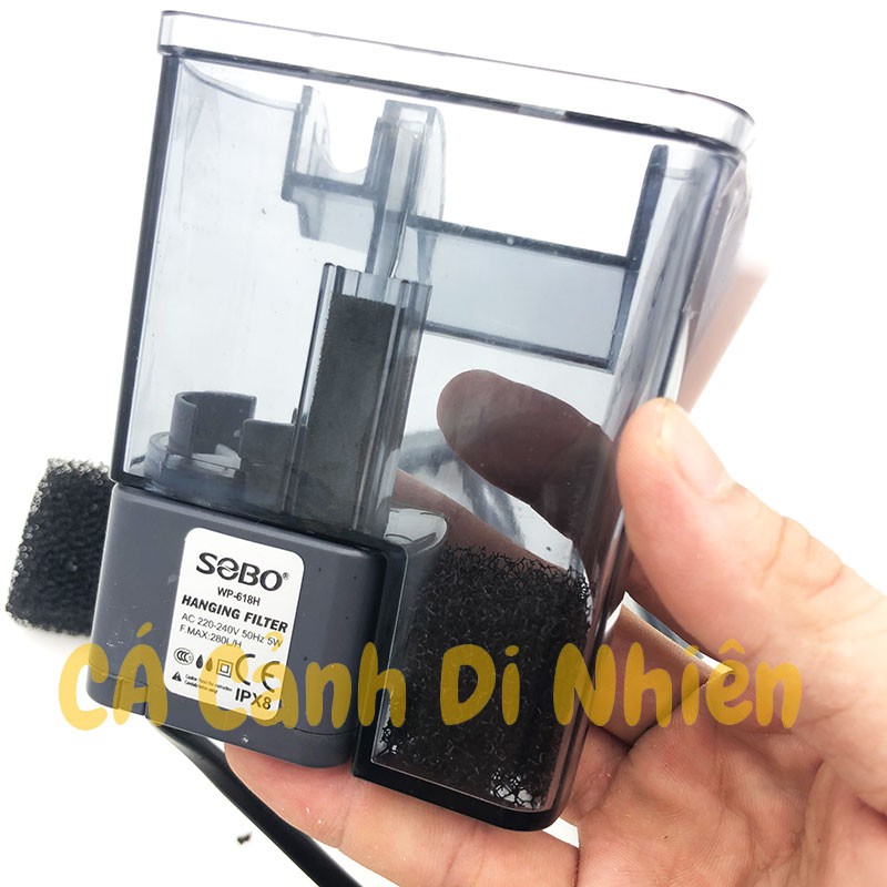 Máy lọc treo thành hồ cá MINI 5W SOBO WP-618H dạng thác nước