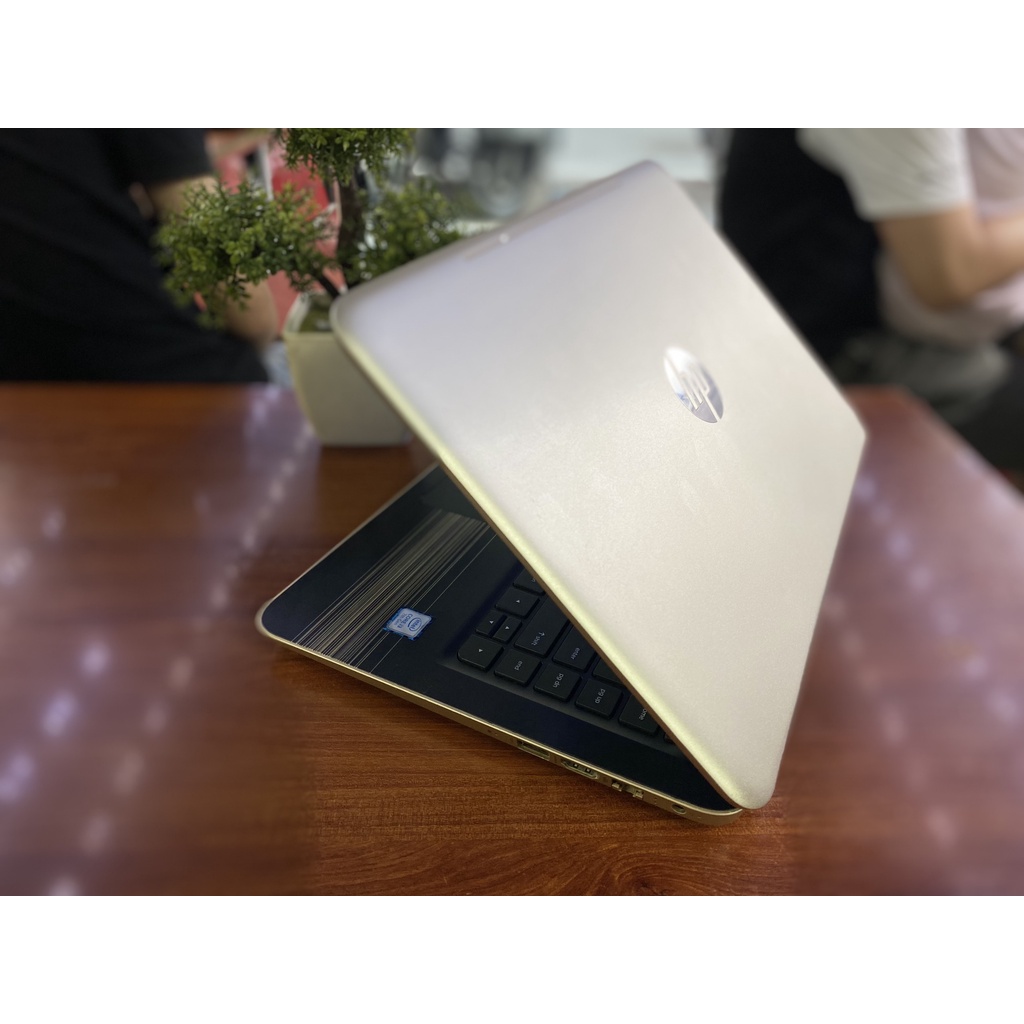 Laptop cũ HP 14 AL 103TU màu Gold sang trọng - Mỏng nhẹ - Core I3 7100U - RAM 4GB - SSD 128GB mượt mà