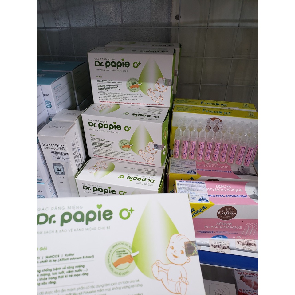 Gạc Rơ Lưỡi Dr Papie Vệ Sinh Răng Miệng Cho Bé, Rơ lưỡi Dr Papie cho bé [ Shop Bé TiTi ]