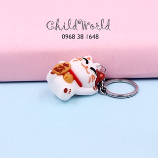 Móc khóa mèo thần tài may mắn