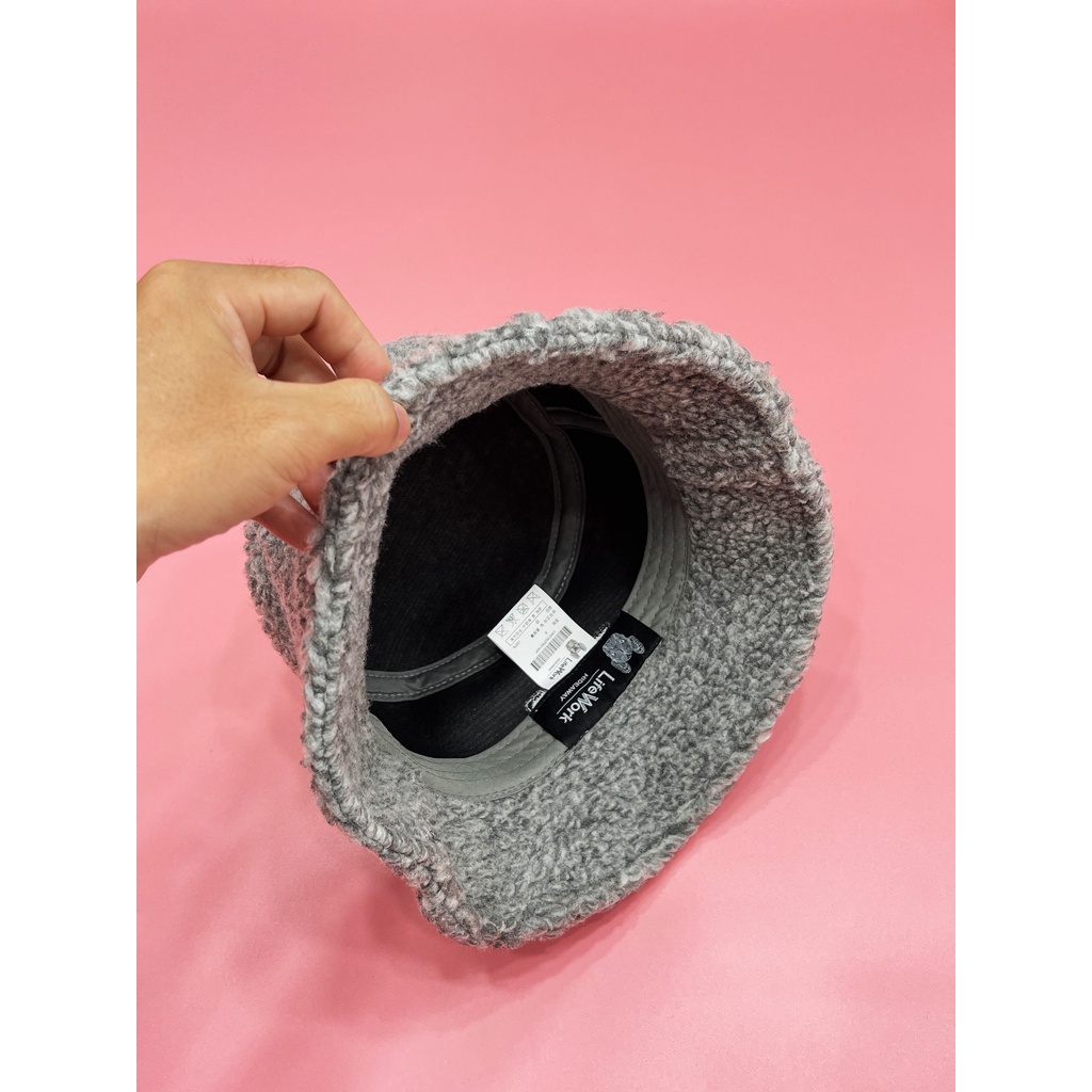Nón Vành Thời Trang Life-Work Logo Fleece Bucket Hat H94