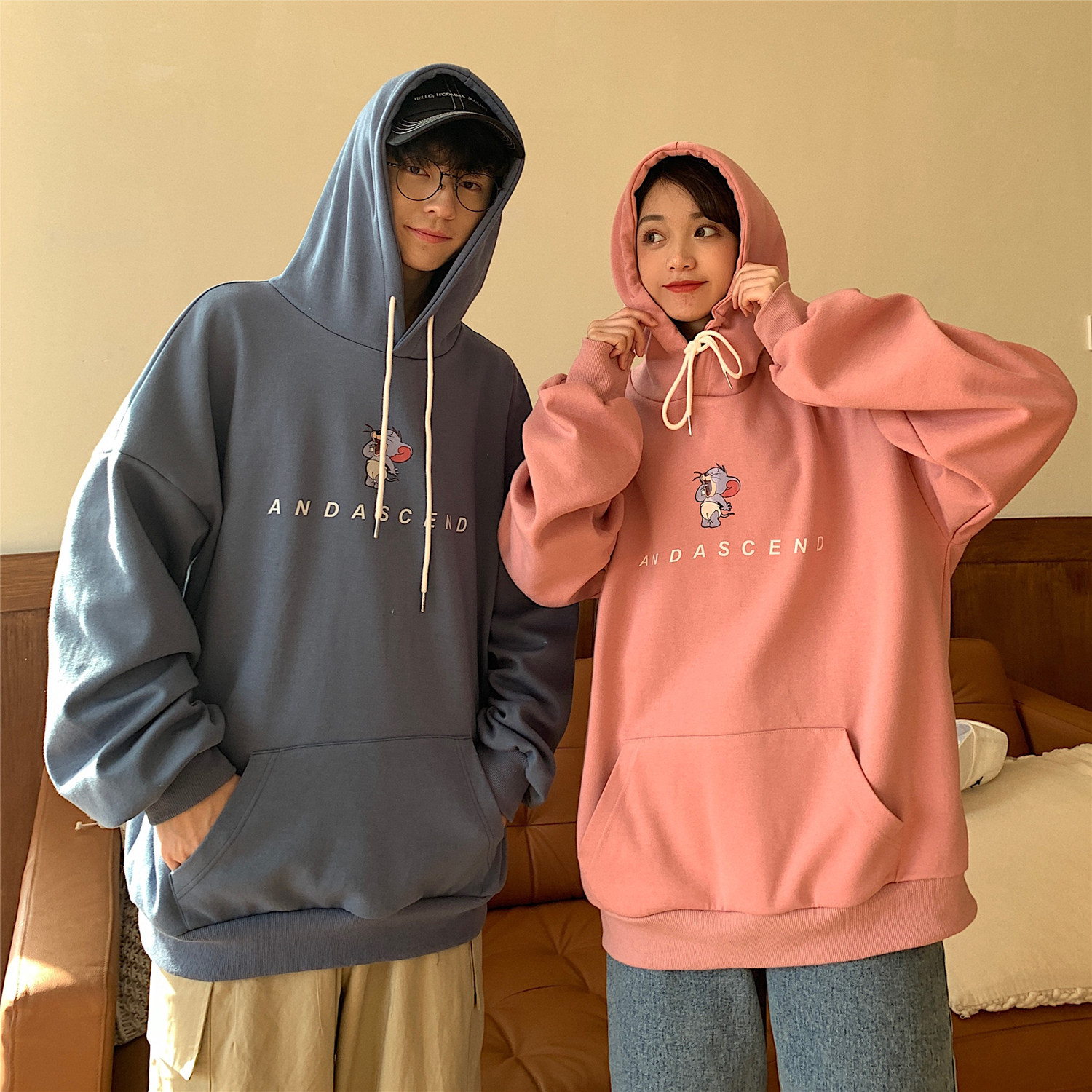 Áo Hoodie Dáng Rộng Thoải Mái Phong Cách Hàn Quốc 2020 Cho Nam