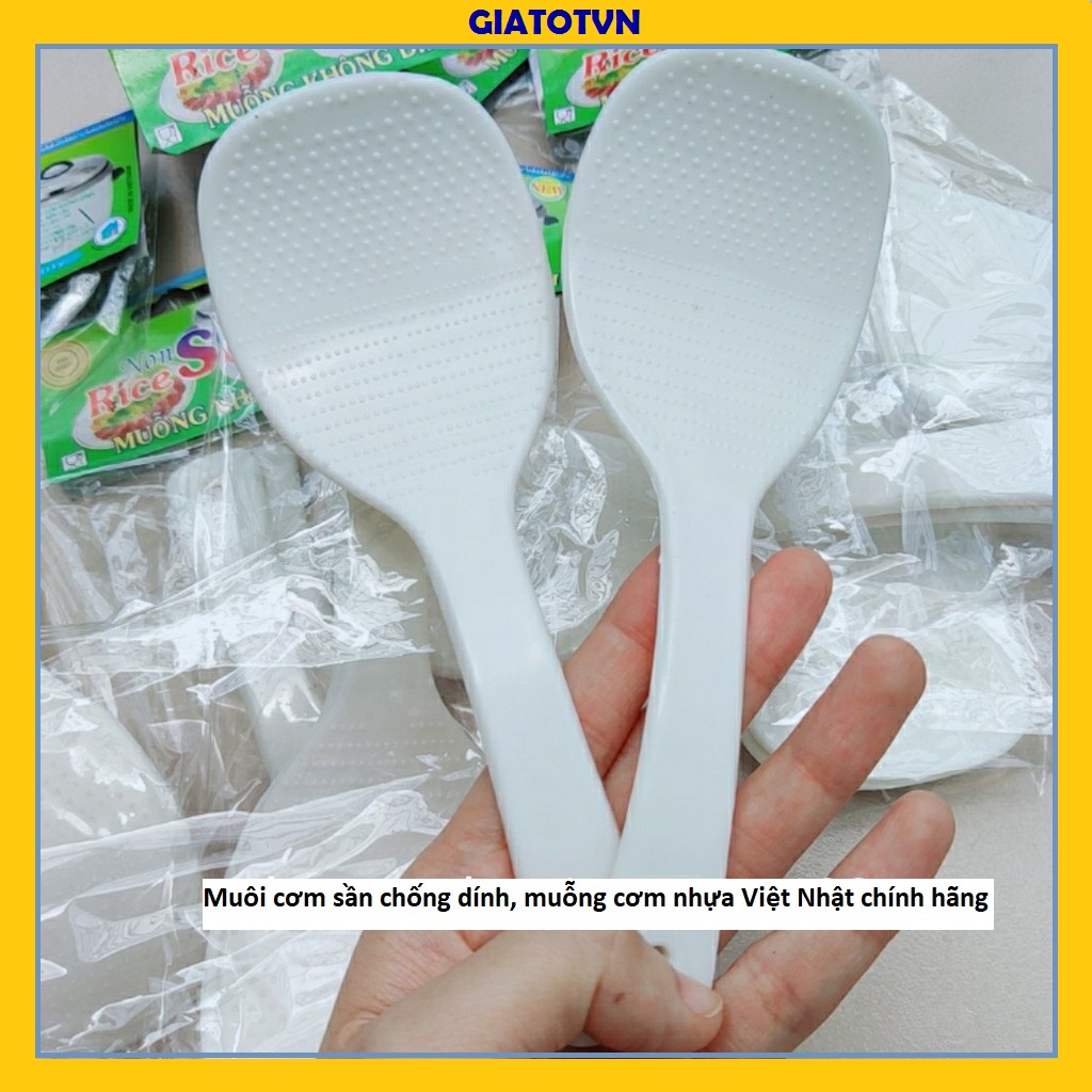 Muỗng Xơi Cơm Muôi Xơi Cơm Sần Chống Dính Môi Cơm Nhựa Việt Nhật Cao Cấp