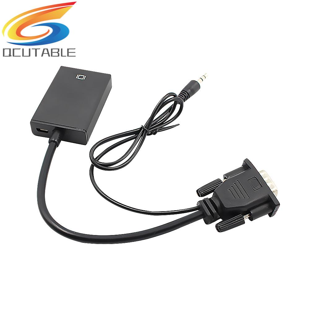 Cáp chuyển đổi VGA sang HDMI-compatible với jack 3.5mm