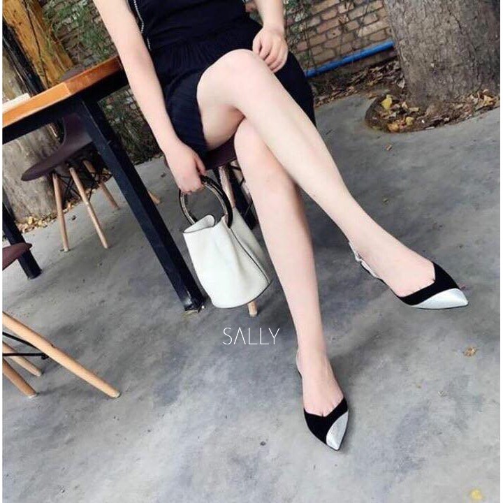 SANDAL BÍT MŨI VIỀN BẠC