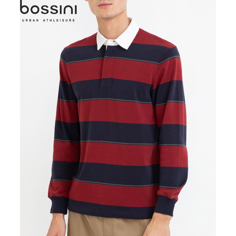 Áo thun polo tay dài kẻ sọc nam Bossini 710005080
