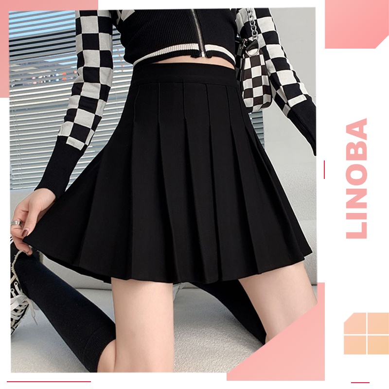 Chân váy tennis xếp ly ngắn nâu bigsize ba màu LINOBA CV01
