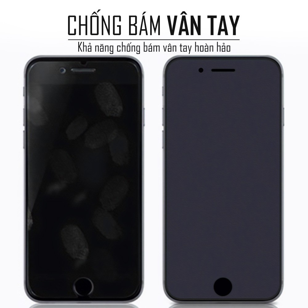 Kính Cường Lực iPhone Chống Vân Tay Full Màn 6/6plus/6s/6splus/7/7plus/8/8plus/x/xr/xs/11/12/13/14/pro/max/plus/promax