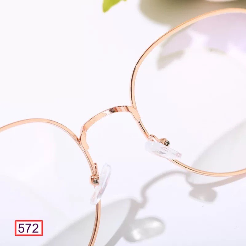 Kính Form tròn Nam Nữ 572 Chất liệu hợp kim titan hàn quốc kiểu dáng hot trend