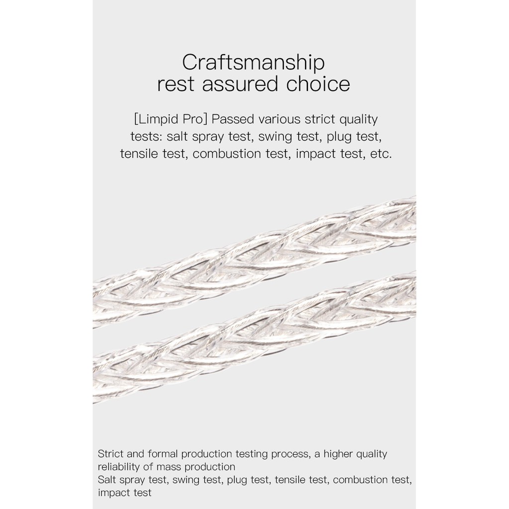 Cáp Bạc 8 Lõi 2.5 / 3.5 / 4.4mm Kèm Cáp Mmcx / 2pin / Qdc Cho Kz Zs10 Pro As10 Zsx Zsn Pro C12