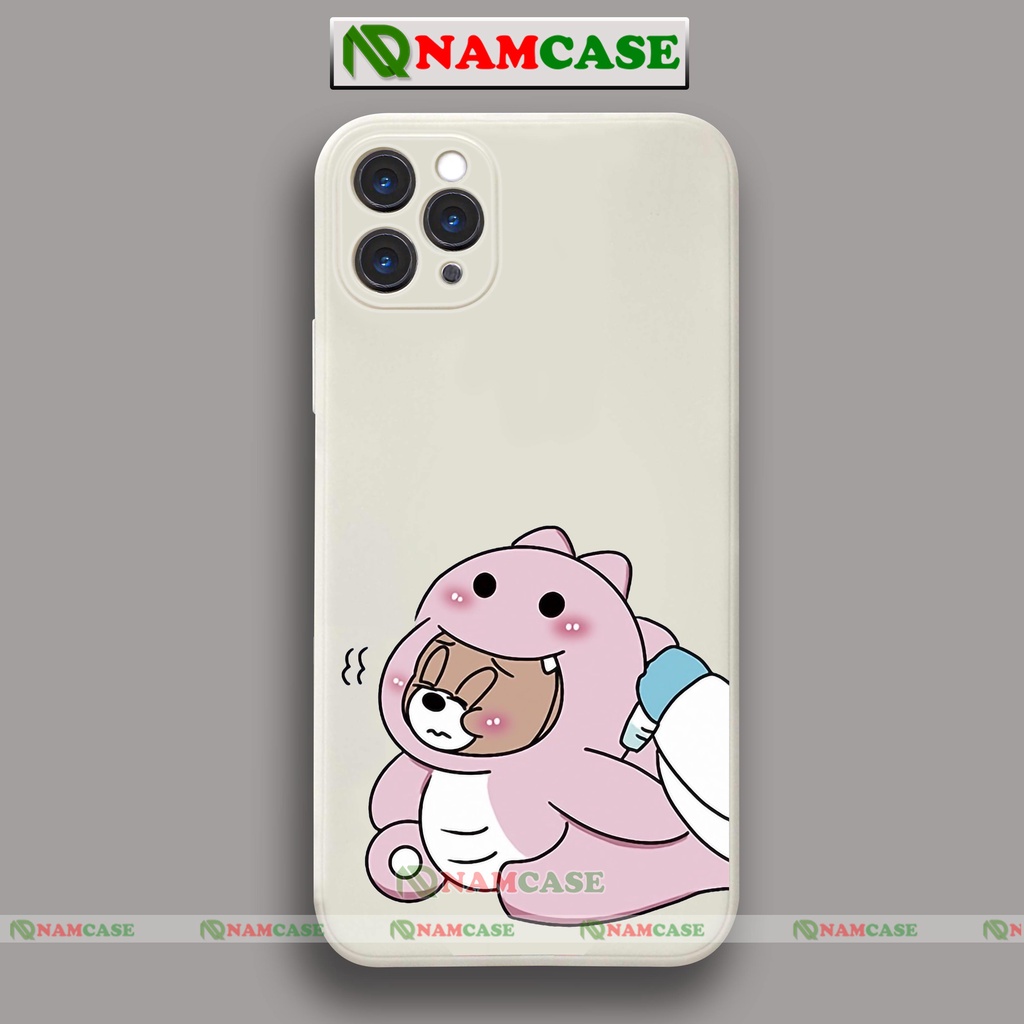 Ốp lưng iPhone cặp đôi hoạt hình Tom Jerry dễ thương đẹp cạnh viền vuông ip 6/6s/7/8/X/XS/XR/11/12/13/14 Pro Plus Max