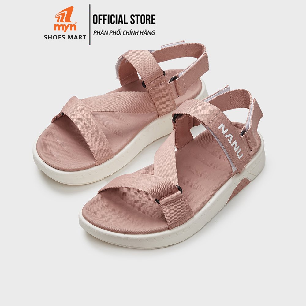 Giày Sandal Nữ Nanu 08 quai chéo Pink White