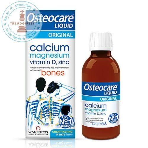 Canxi dạng nước Osteocare Liquid Original, Anh Quốc (200ml) giúp phát triển xương và răng cho trẻ từ 3 tuổi và bà bầu