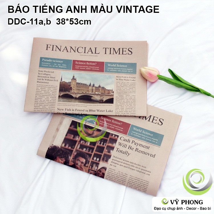 BÁO CŨ RETRO VINTAGE TIẾNG ANH ĐẠO CỤ CHỤP HÌNH SẢN PHẨM PHỤ KIỆN TRANG TRÍ DDC-11