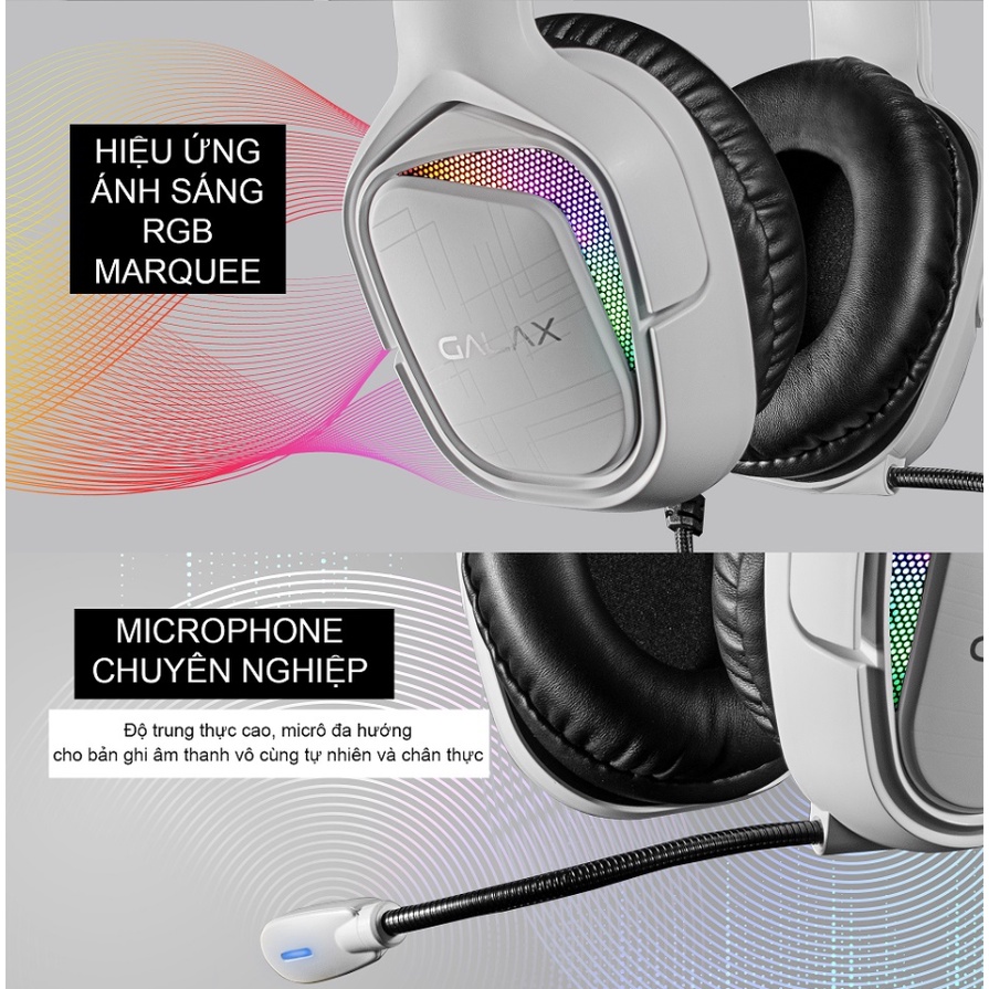 Tai Nghe Gaming Galax SONAR 04W, hàng chính hãng, bh 12 tháng