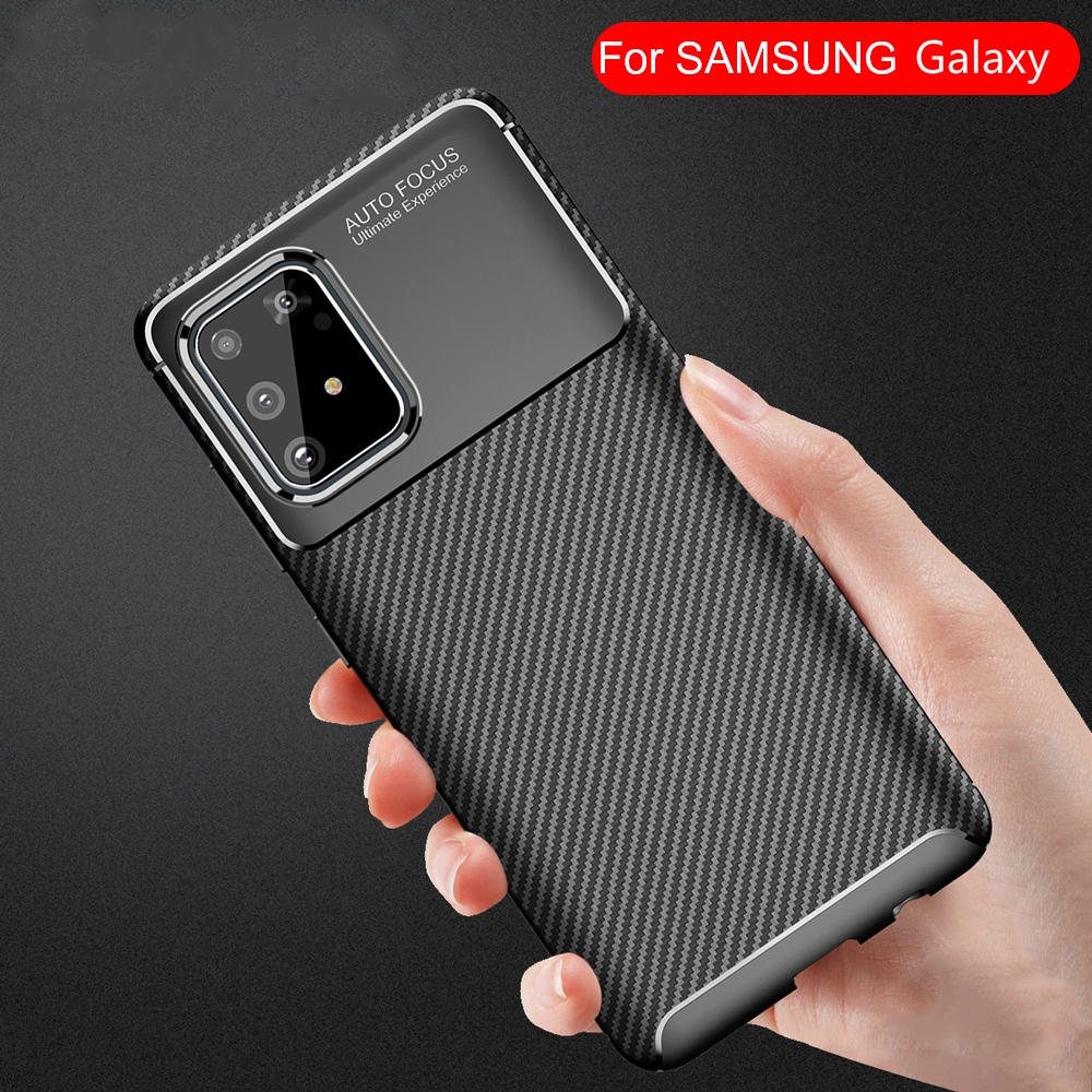 Ốp Điện Thoại TPU Silicon Sợi Carbon Cho Samsung Galaxy A14 A54 A34 A24 5G A73 A53 A33 A23 A13 A52s S20 S22 A04s Plus Ultra Note 20 Ultra A30s A50s