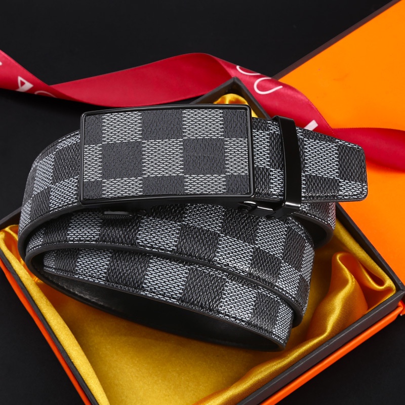 Thắt Lưng Da Khóa Đôi Tự Động Thời Trang Lịch Lãm Cho Nam