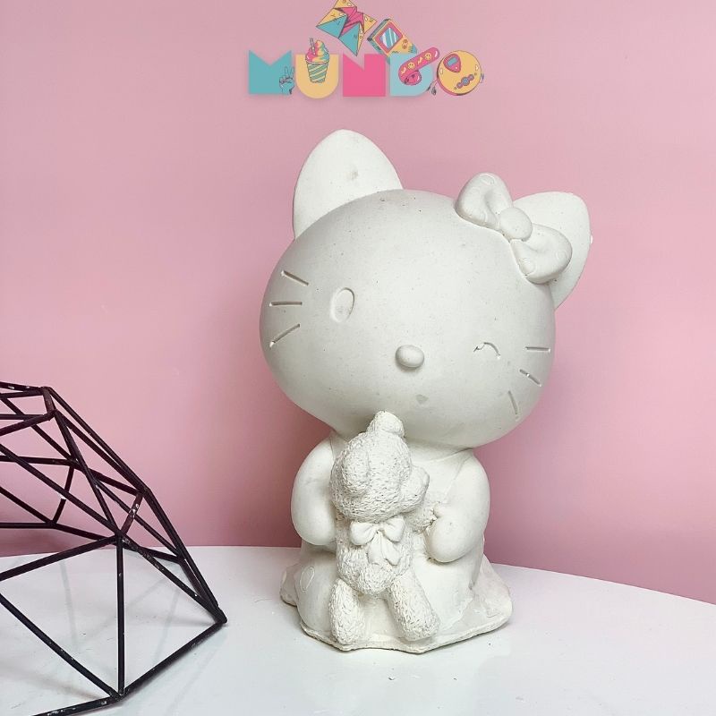 Tượng tô màu cao cấp chọn mẫu SIZE XL HELLO KITTY, tượng thạch cao MUNDO