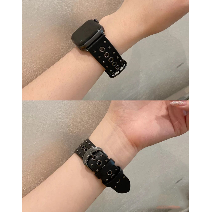 Dây Đeo Da Kiểu Dáng Thời Trang Dành Cho Đồng Hồ Thông Minh Apple Watch Series 6 SE 5 4 3 2 1 38mm 40mm Iwatch 44mm 42mm