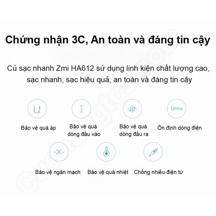Cốc sạc nhanh 18W Zmi xm HA612 chính hãng