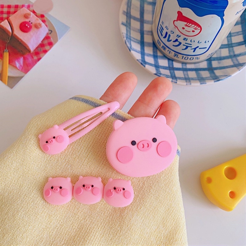 Set 3 Kẹp bé Heo hồng xinh siêu kute , mẫu mới đáng yêu