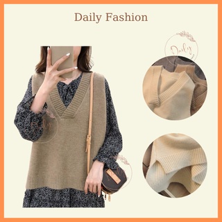 Áo Gile Nữ Cổ V Chất Len Mềm Mịn Basic Freesize Mặc Đi Học Đi Làm Daily