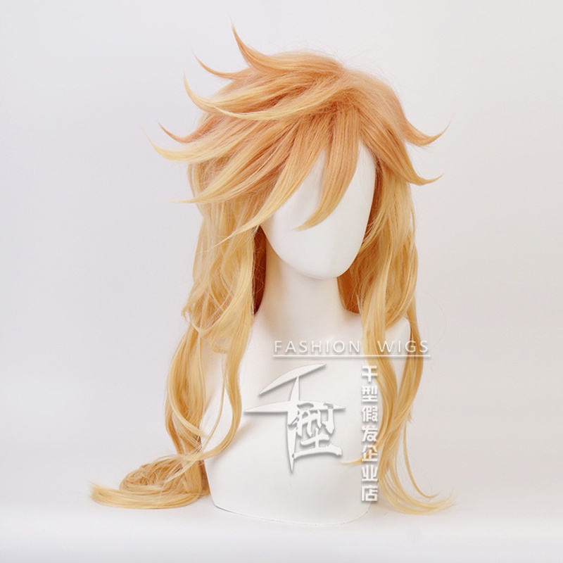Anime Douma Tóc giả Dài Cosplay Trang phục Demon Slayer Cosplay Trang phục Kimetsu no Yaiba Demon Slayer Chịu nhiệt Tổng hợp Tóc giả Nam nữ Tóc giả Zeni