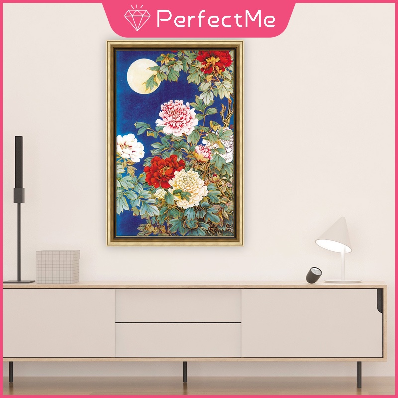 Bộ Tranh Đính Đá 5D Tự Làm 40x60CM 60x90cm Hình Hoa Mẫu Đơn