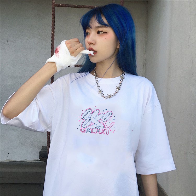 Áo thun 8YO GALAXY - Trắng Áo From rộng Nan Nữ ulzzang Unisex BN Fashion - Thời Trang Unisex