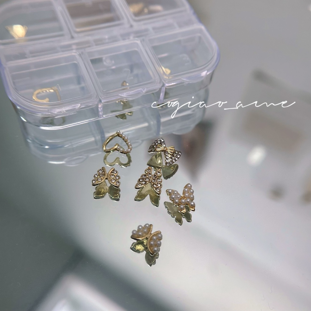 Khay Charm Hồ Điệp Mix Nơ Tim