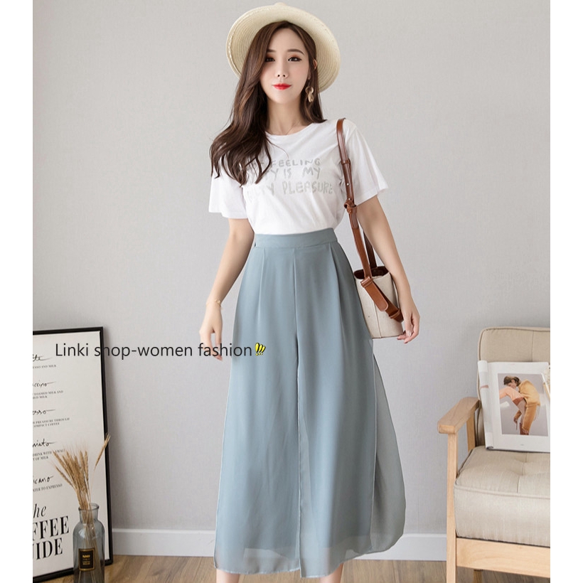 Quần voan ống rộng lưng cao 9319 | BigBuy360 - bigbuy360.vn
